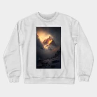 Digital Art - Annapurna mountain range during golden hour Crewneck Sweatshirt